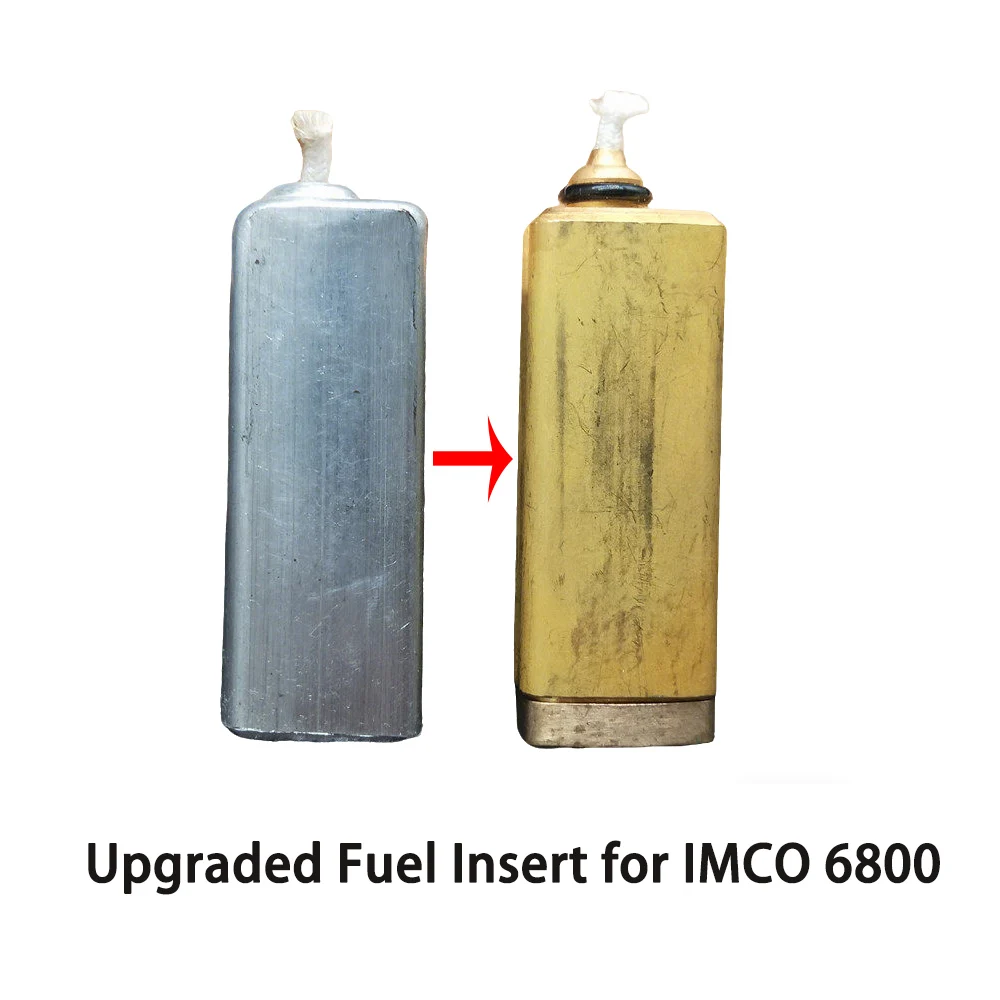 Upgrade Brass Oil Tank Equipped with Sealed Bottom Cap for IMCO Lighter 6800 Insert - Extended Fuel Life