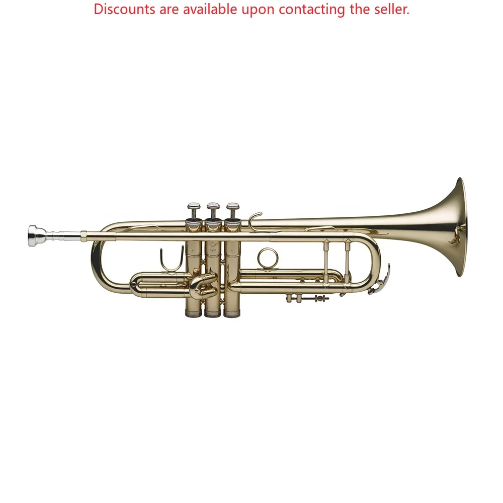 Professional BB Tone Baritone Trumpet JYTR409P OEM Lightweight & Durable Brass Body Gold Lacquer Surface Canvas Case