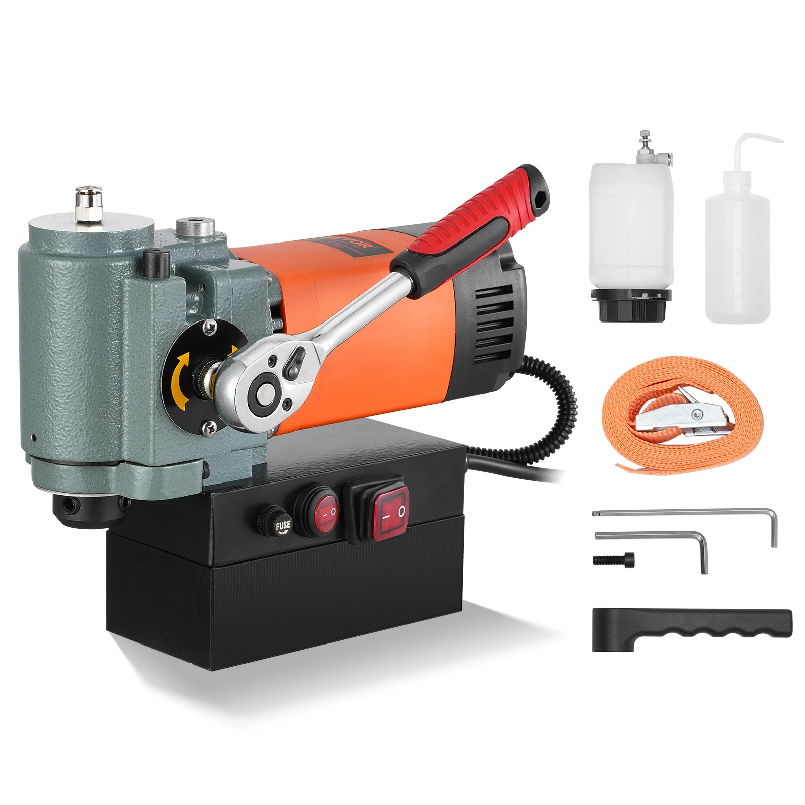 VEVOR Magnetic Drill Press 1300W Low Profile Mag Drill with Cooling Device Overload Protection for Equipment Installation