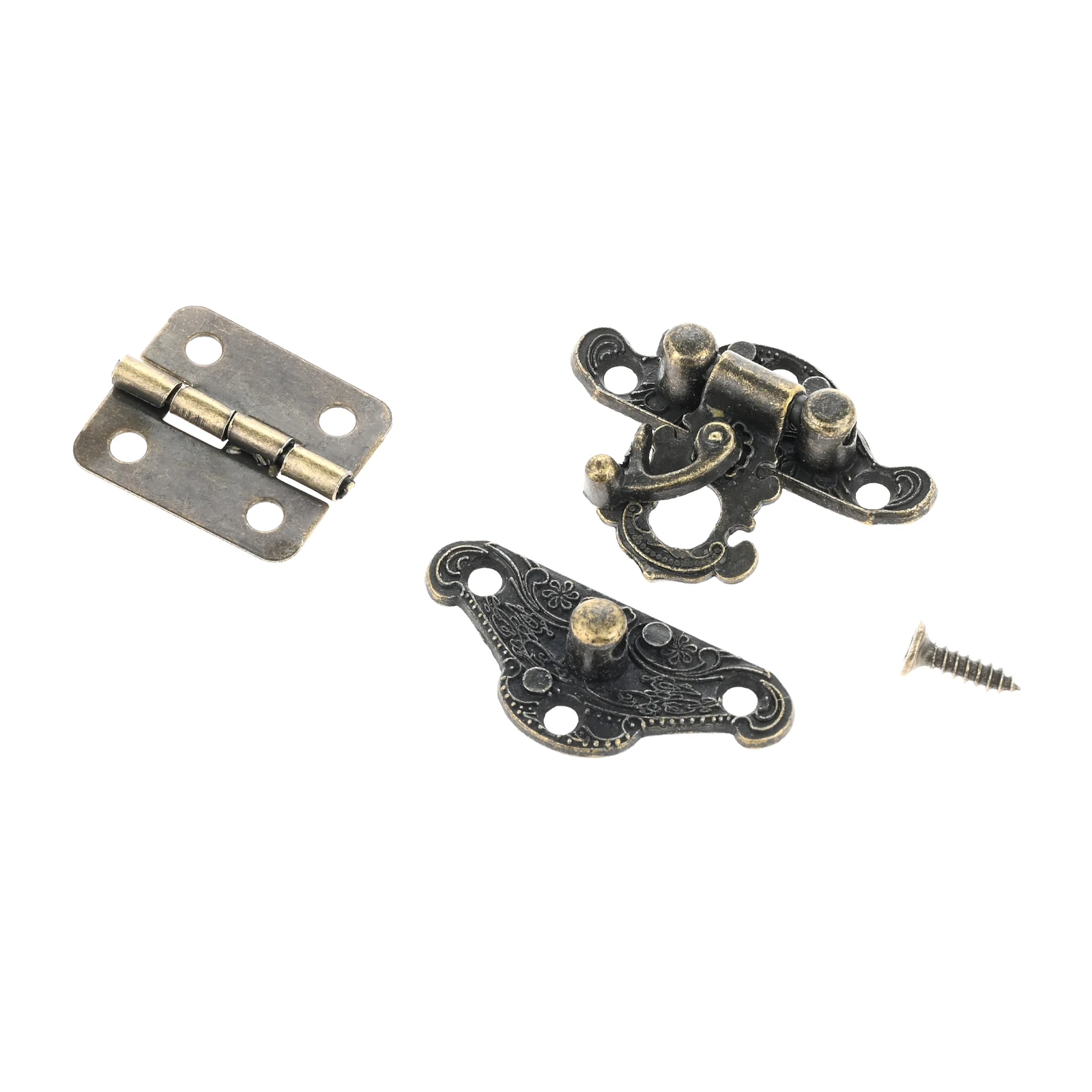 

36pcs/Set Antique Bronze Latch Hasp & Hinge Kit Vintage Wooden Cases, Jewelry Boxes, Toolbox, Cabinets Accessories Hardware