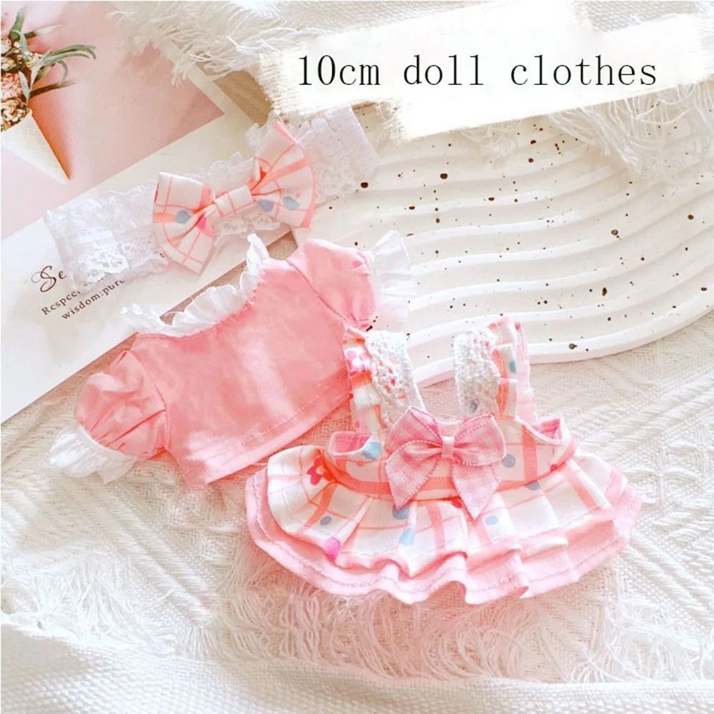 

For 17cm Labubu Doll Dress Mini Cute Dopamine Style Clothes Set Cartoon Doll Set Doll Clothing