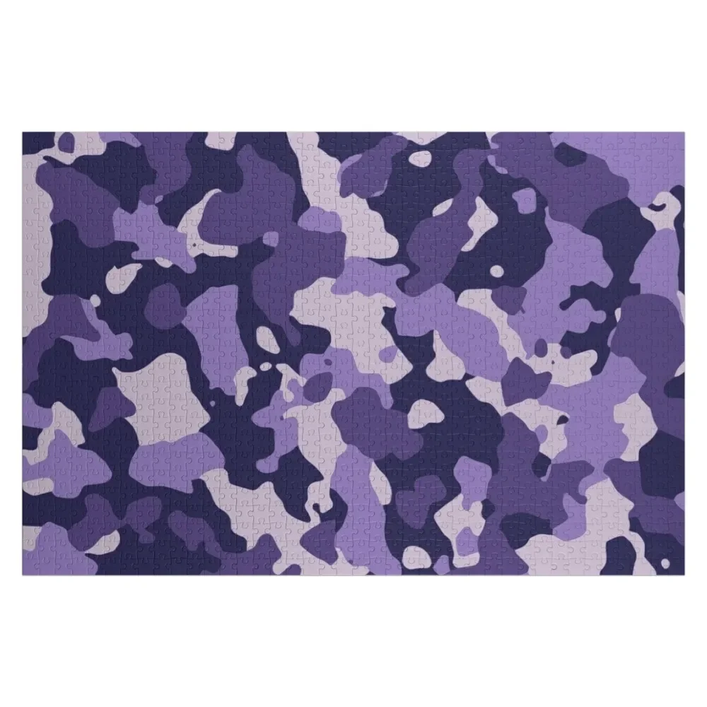 Shades of Violet Camouflage Jigsaw Puzzle With Photo Customized Gifts For Kids Puzzle