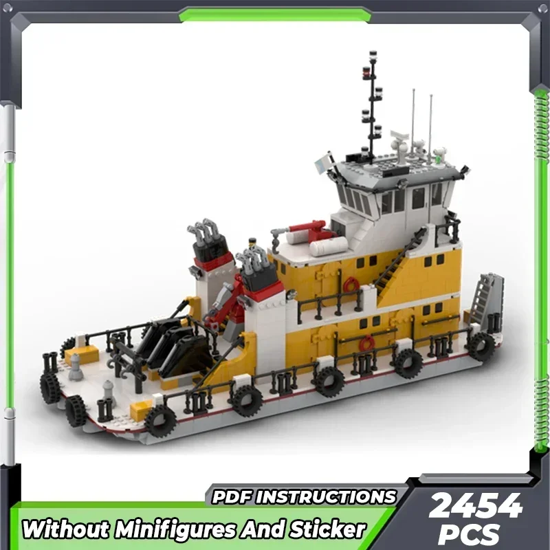 

Moc Building Bricks Military Ship Model Port Propulsion Tug Technology Modular Blocks Gifts Toys For Children DIY Sets Assembly