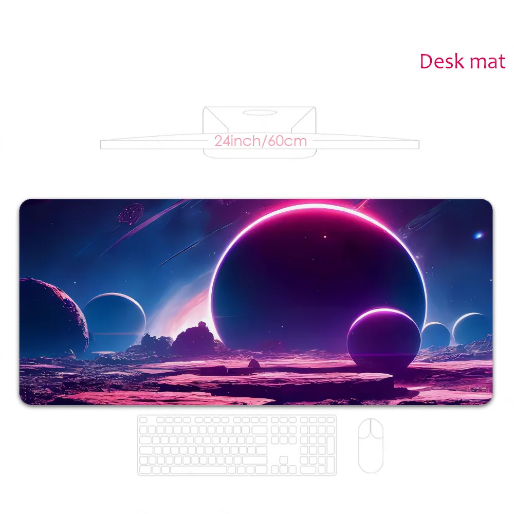 Yzuoan Earth Space Mousepad Mouse Mat Desk Mat Large Gaming Accessories Prime Gaming XXL Keyboard Pad