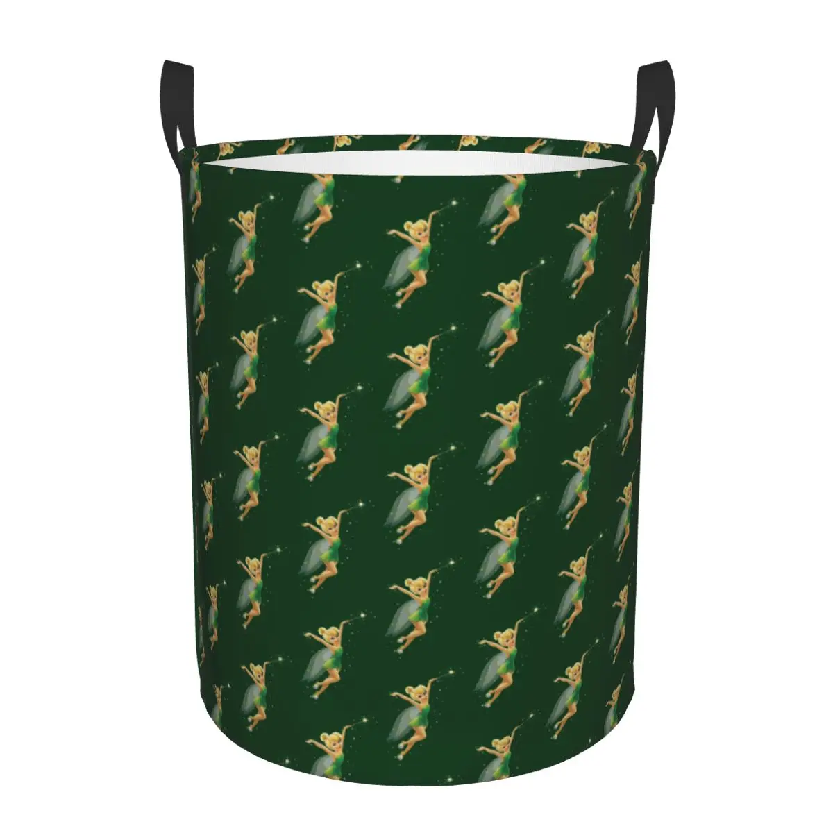 

Custom Tinker Bell Laundry Hamper Large Storage Basket Cartoons Kids Nursery Toy Organizer