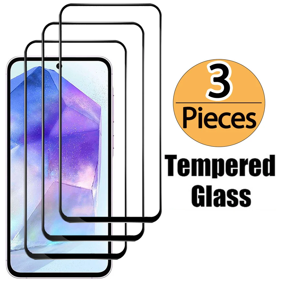 

3 Pcs/Lot, Protective Glass for Samsung A55 A54 A53 A52s A51 Tempered Film A55 5G Screen Protector Samsung Galaxy A55 Glass