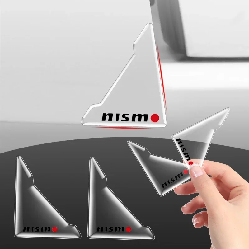 2Pcs Car Styling Door Corner Protector Silicone Bumper Sticker For Nismo Nissan Tiida Teana Skyline Juke X-trail Almera Qashqai