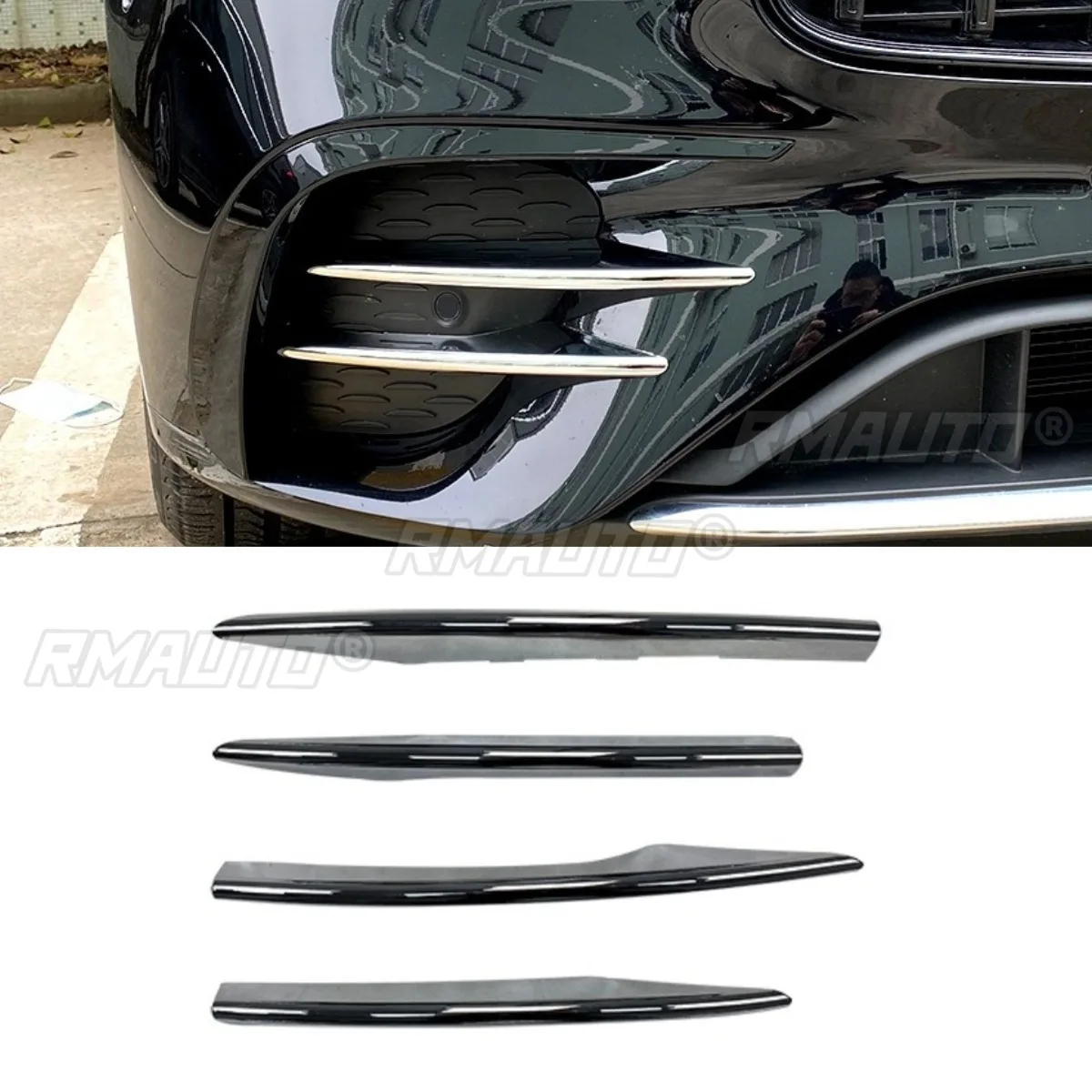 

Car Side Bumper Air Intake Vent Splitter Accessories For Mercedes Benz E-Class W213 E260 E300 E53 2021+ Bumper Splitter Body Kit