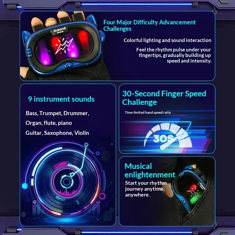 高品質 Aimengdao リズムハンドヘルドゲーム機 リズムマスター ストレス解消 パズル ブレークスルー キッズギフト