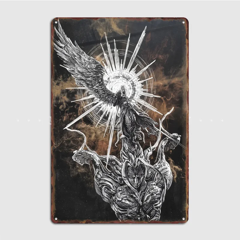 Sephiroth One-Winged Angel Final Fantasy Poster Metal Sign Custom Room Decoration Bedroom Indoor Decor Home Wall Decor Posters