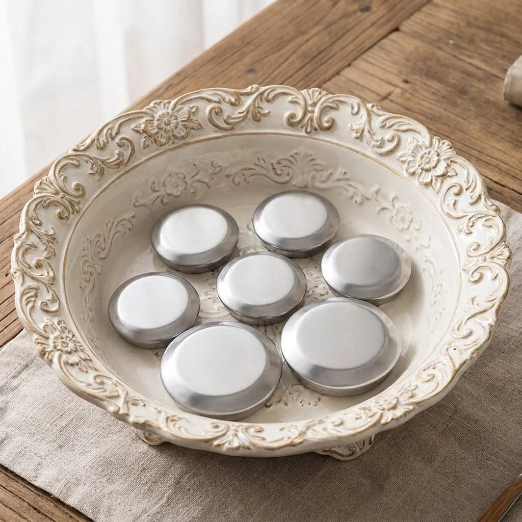 

Decorative Covers Stainless Steel Sink Hole Cover Anti-leakage Silver Faucet Hole Cover Round Drainage Seal Plug Bathroom