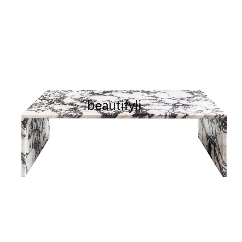 

Nordic Style Minimalist Natural Marble Art Tea Table Square Designer Sample Room Coffee Table