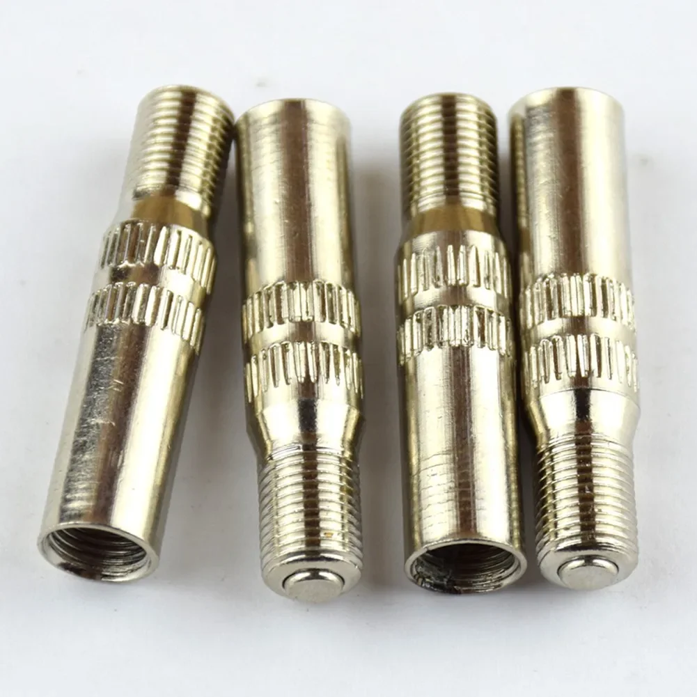 4Pcs Tire Wheel Valve Extension Extender Cap Stem Chrome Plated Brass Wheel Tire Valve Cap Air Tire Stem Extender Adapter