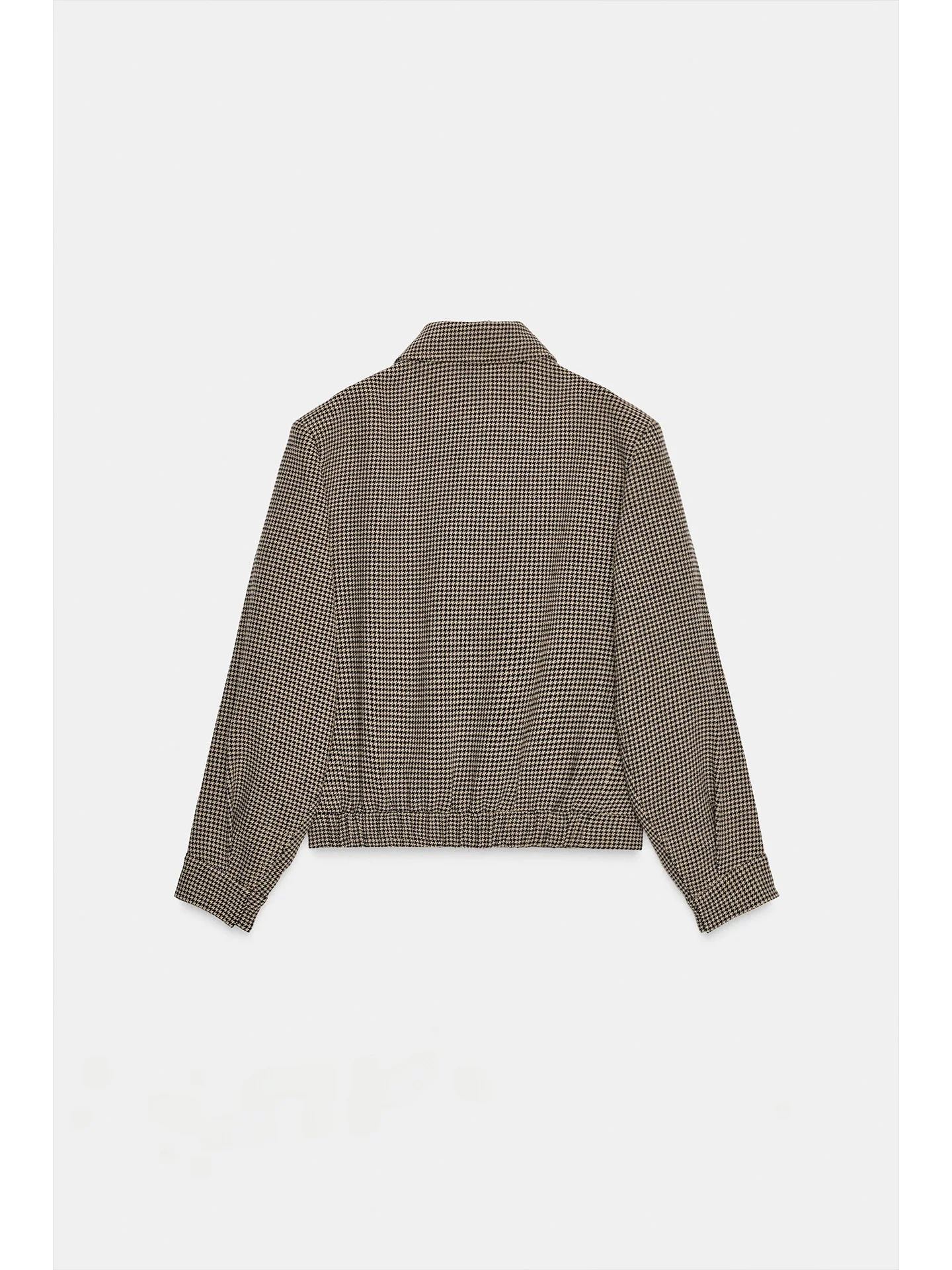 Printemps 2026 Unique décontracté Plaid oulder Pad pilote Jaet femmes haut de gamme sensation 969957 trajet Sle longue fermeture à glissière Sve