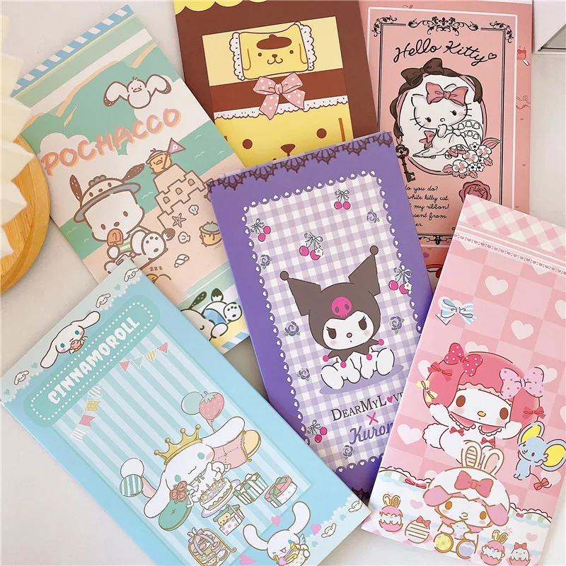 sanrio kuromi melody cinnamoroll adesivo grupo guka cartao combinacao papelaria atacado 01