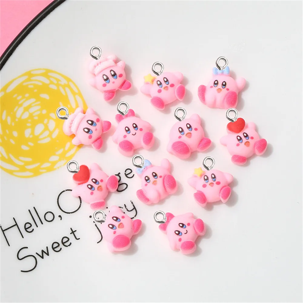 10Pcs Mini Cartoon Doll Resin Charms Children Gifts DIY Jewelry Accessories Women Earring Necklace Bags Key Chain Decor Pendants