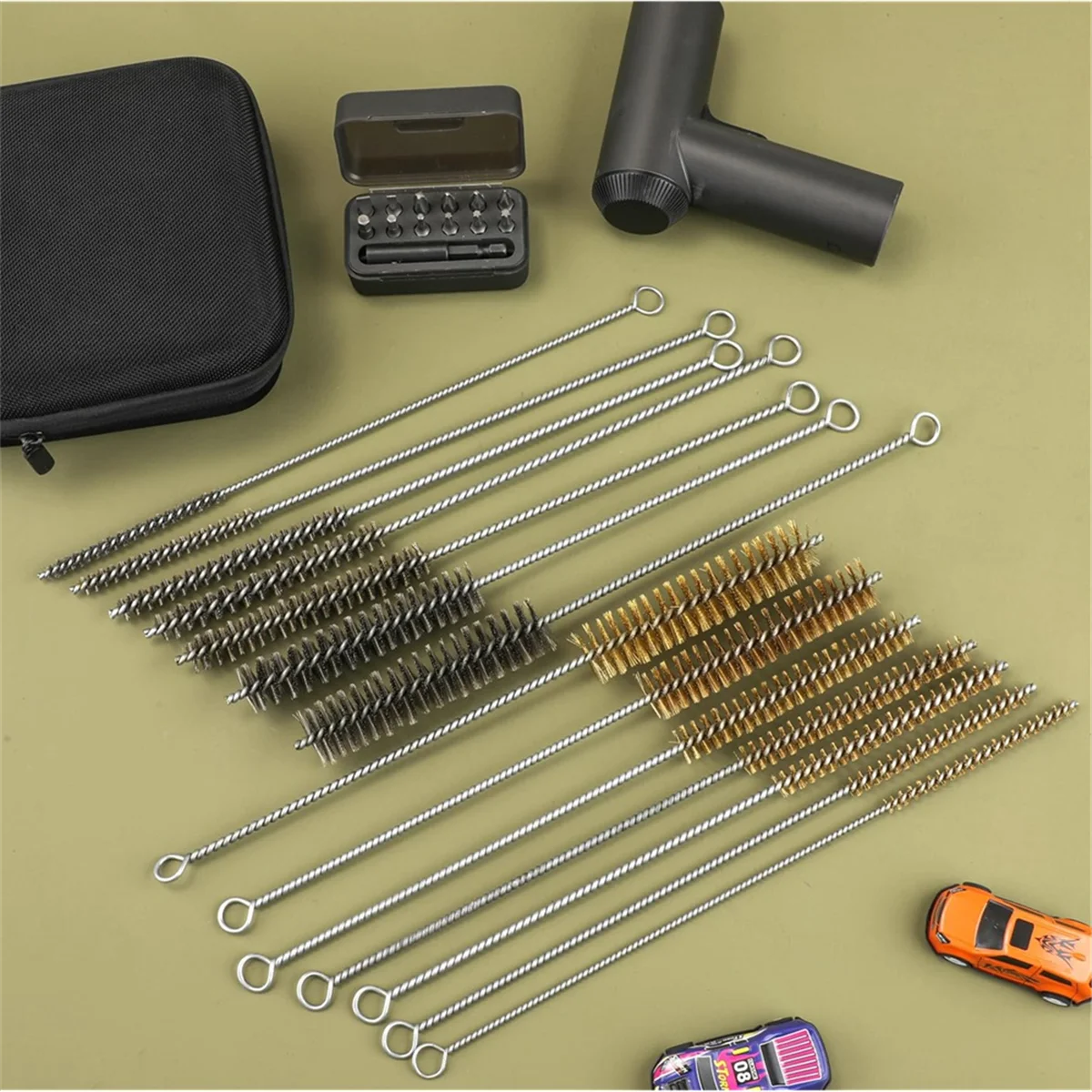 AA25 14-teiliges Set aus Edelstahl-Messingdrahtrohrbürsten, 30,5 cm lange Drahtbürsten für die Rohrreinigungsset, Rohrflaschenbürsten-Set