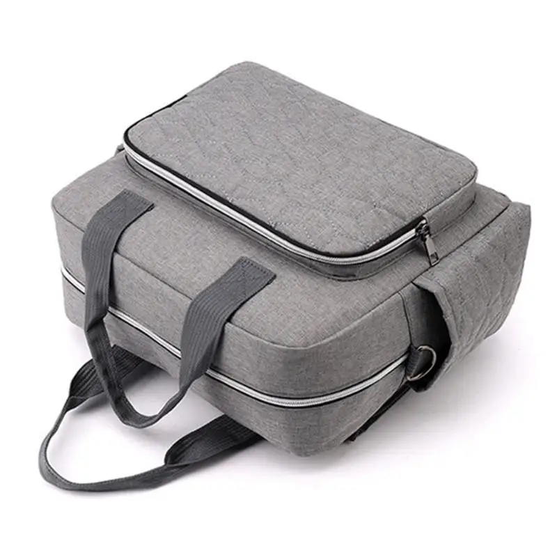 U13F حقيبة حفاضات أنيقة جاهزة للمستشفى مع حزام كتف حقيبة أطفال للمستشفى حقيبة أمومة لحديثي الولادة للأمهات وأطفالهن #4