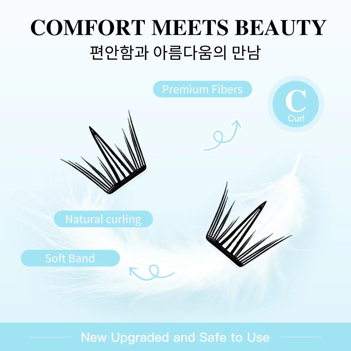 Ultradunne Manga Wimpers Zero-touch Valse Wimpers Natuurlijke Wimper Clusters Wimpers Geen lijm Zelfklevende Wimpers