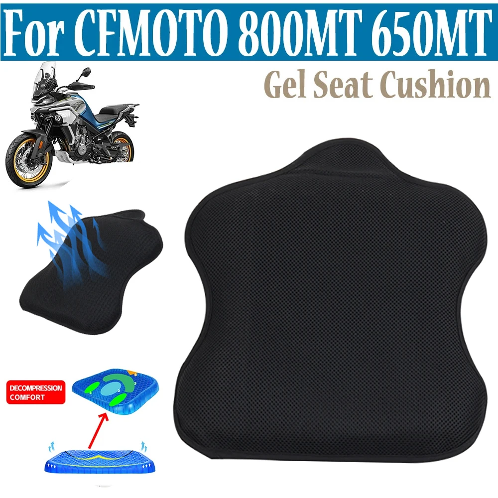 Motorcycle Gel Seat Pad for CFMOTO 800MT MT 800 MT 650MT 650 MT 700clx 450ss 450 ss 650nk 300ss Seat Cushion Shock Breathable