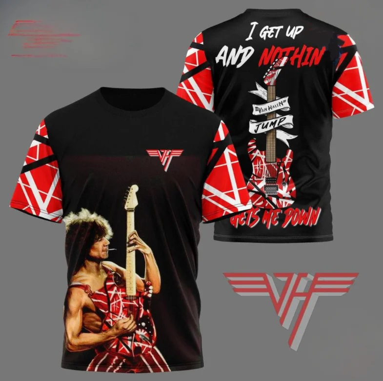 Classic Van Halen Rock T-shirt 3D Print Unisex Streetwear Fashion Men Women Hip Hop Trend Tshirt Summer Oversized Men's Clothing