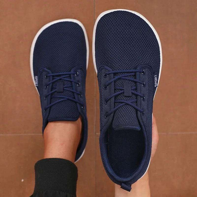 2025 chaussures de course pour hommes d'été pieds nus Fitness maille chaussures de sport femmes fond plat chaussures à pied large course lente marque baskets
