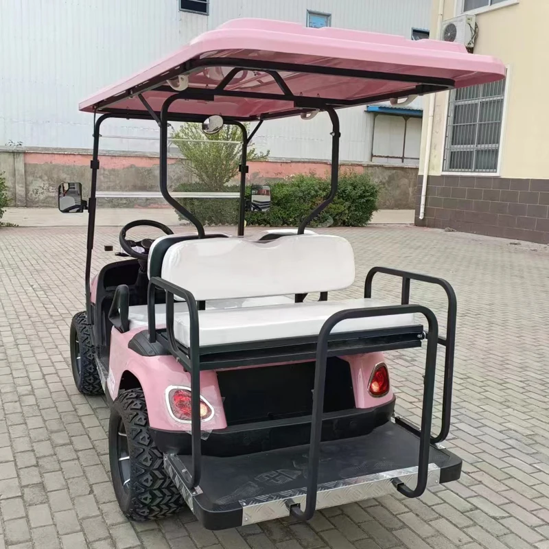 For sale environmentally friendly new energy red 4-seater golf cart A model discount price electric golf cart