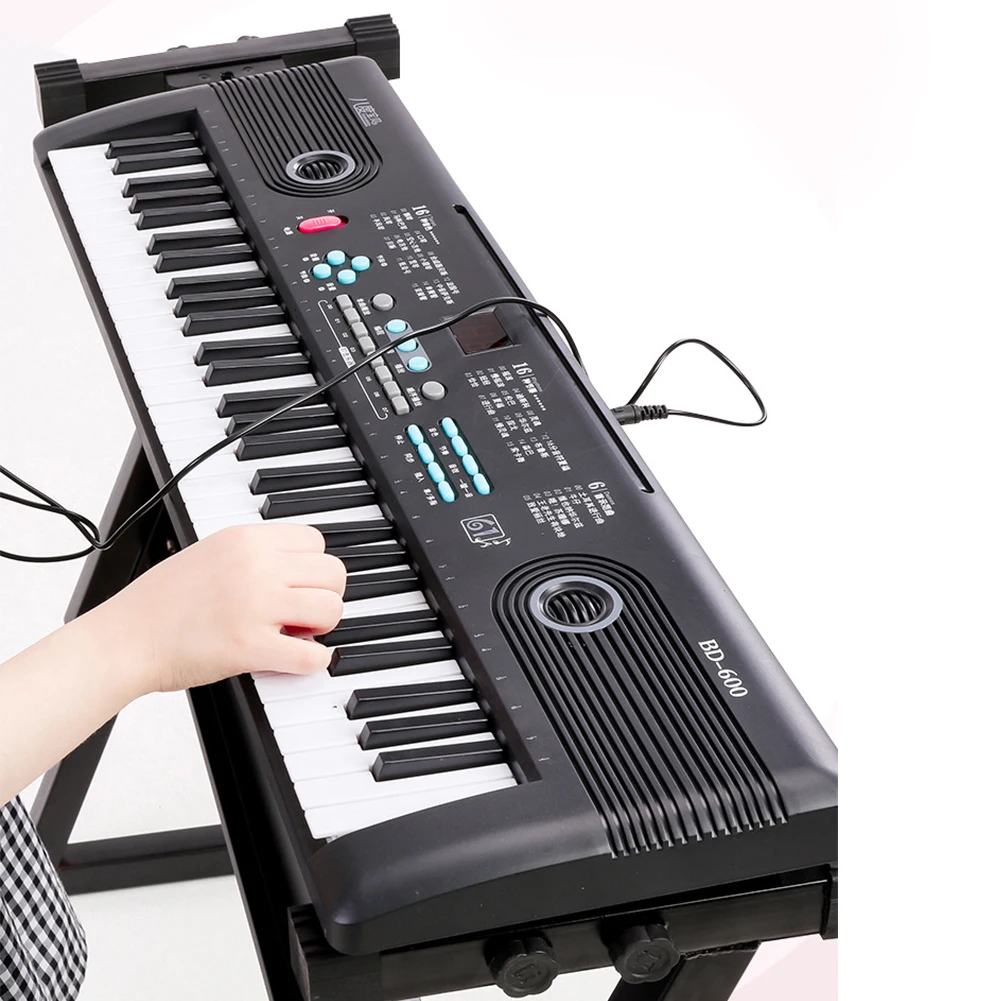 Piano Electrónico Digital profesional, 61 teclas, teclado de Piano Electrónico portátil, instrumento Musical incorporado con altavoces duales