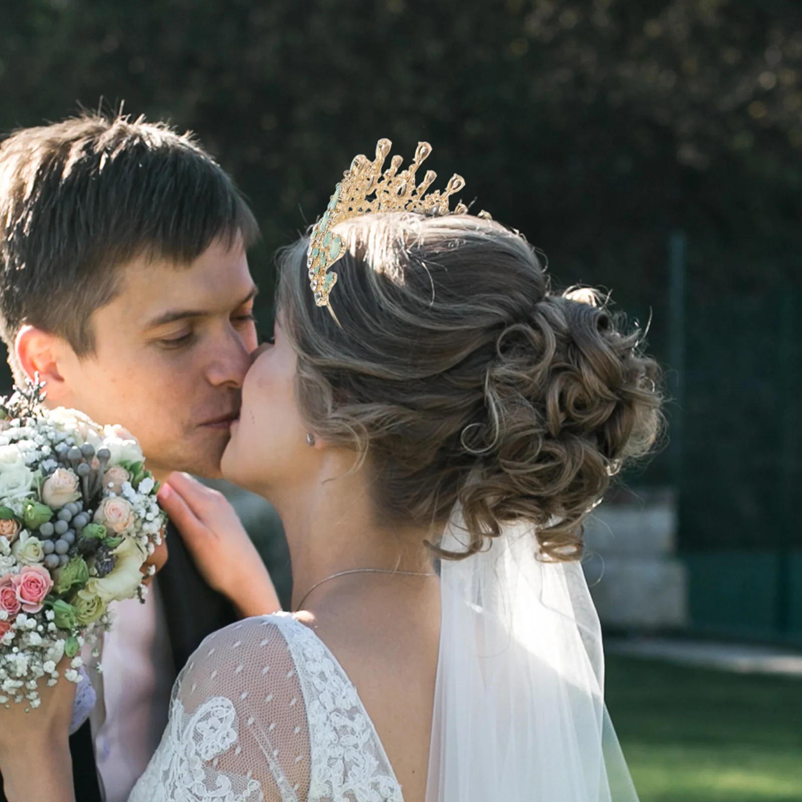 Элегантная свадебная тиара со стразами, шиньон, королевская тиара для невесты, легкая прочная металлическая тонкая мастерство, девичник