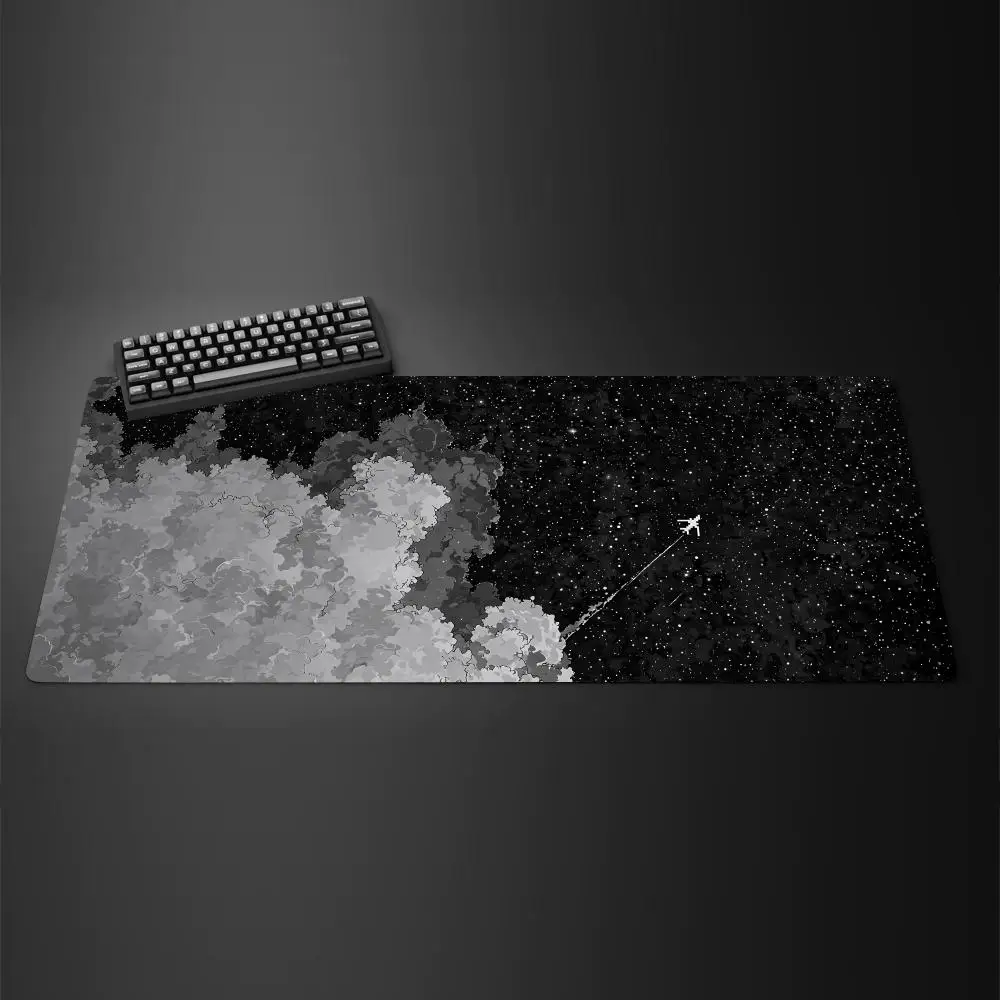 

Starry Night Sky Mouse Pad Large Rubber Base Anti-slip PC Desk Accessories Mousepad for Office and Gamer Keyboard Mats Decor Mat