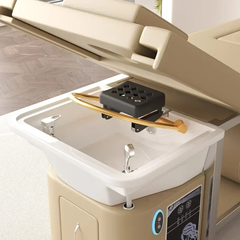 Hairdressing Salon Washbasin Shampoo Head Spa Lozko Spa Porcelain Backwash Units Bed Stretcher Sillas Washing Head Spa Lozko