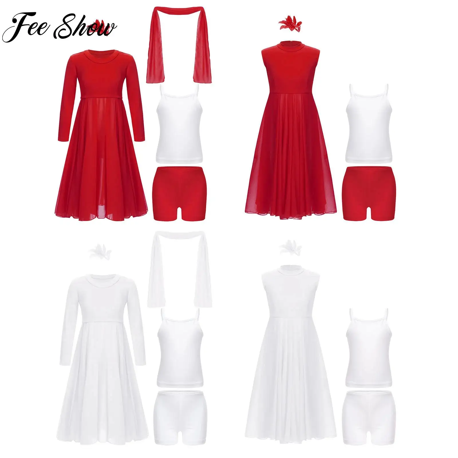 キッズガールズ-リリカルダンスセット-モダンダンス-練習-ステージ衣装-2025-子供服-ファッション-衣装-ダンスウェア