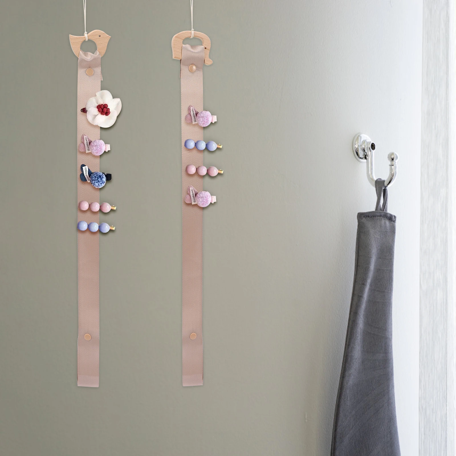 

Wooden Hair Clip ganizer Holder for Girls Bows Baby Accessories Wall Decor Headb Storage Animal Design Jewelry Display Tool