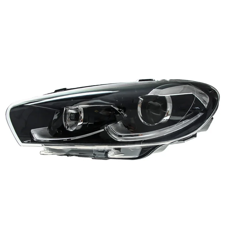 for  Car Front Headlight For VW Scirocco 2009-2017 Upgrade High Configuration Dual Lens Xenon LED Daytime Running Lights