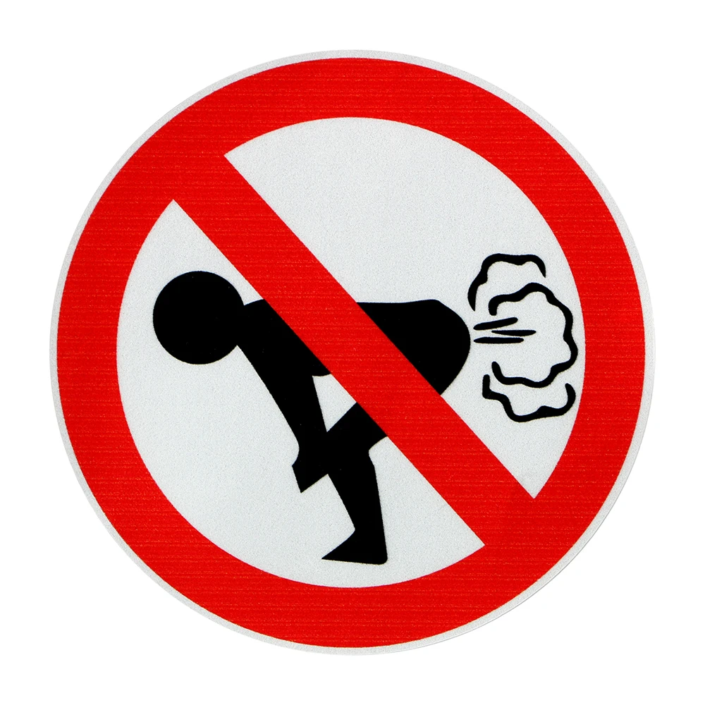 12x12cm No Farting Car Sticker Windshield Bumper Motorcycle Helmet Decals Funny Ass PVC Decal Car Styling Auto decoration