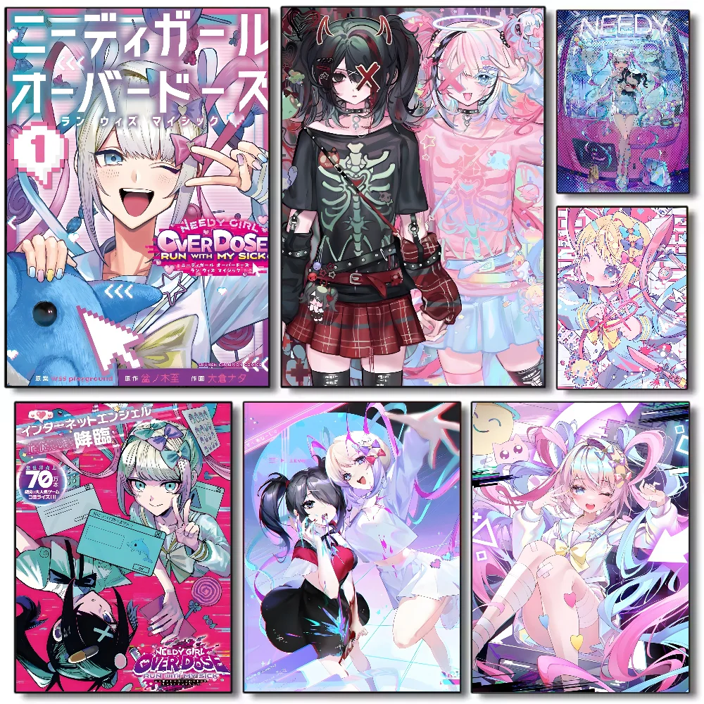 

Game Needy Girl Overdose Poster HD art sticky wall waterproof home living room bedroom bar aesthetic decoration