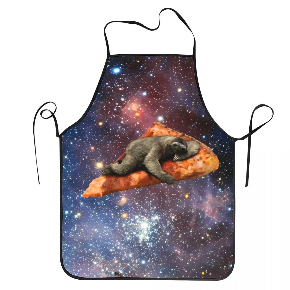 Unisex The Space Pizza Sloth Apron Kitchen Chef Cooking Baking Bib Men Women Galaxy Animal Tablier Cuisine for Gardening