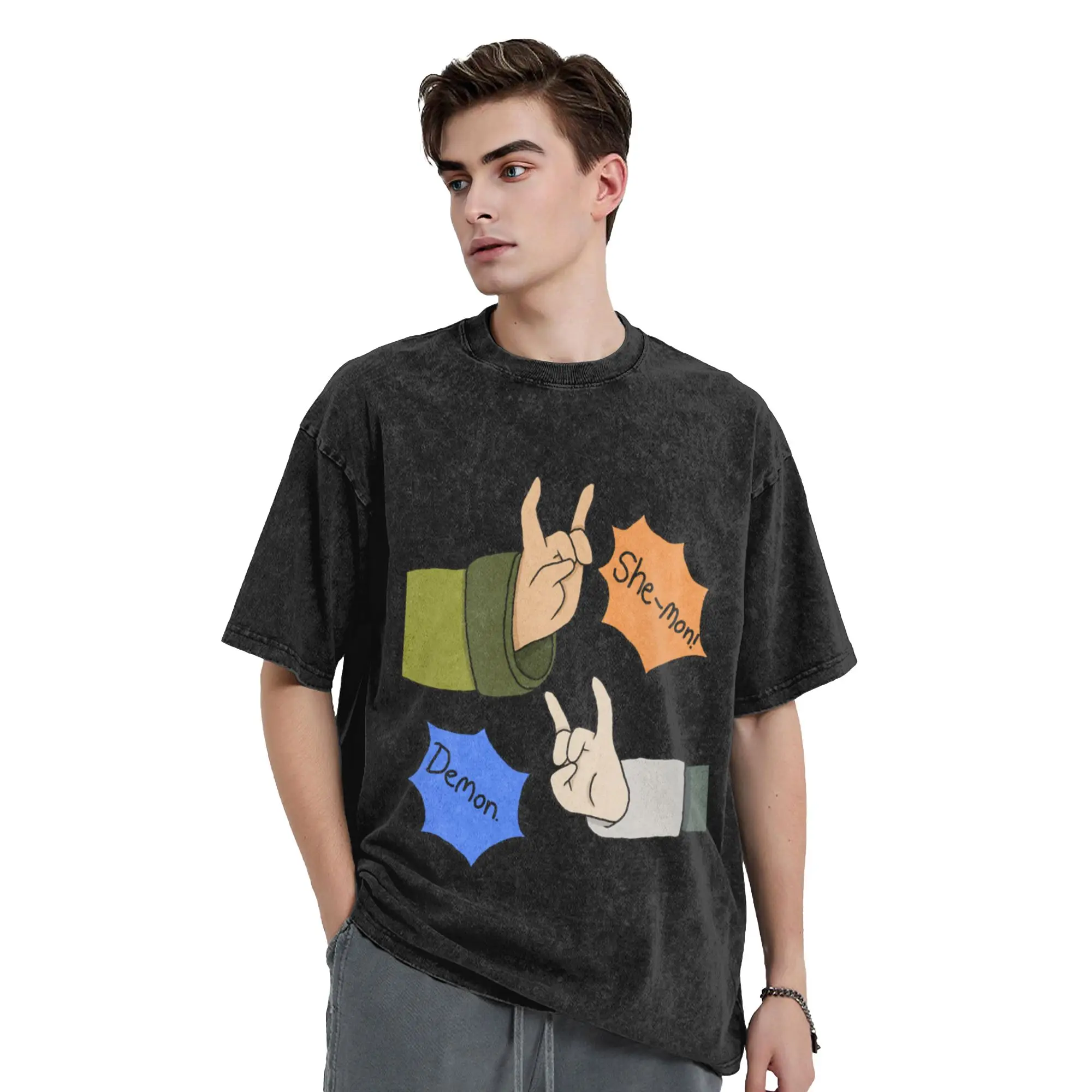 She-mon! Demon  Always be Schemin   haunted hotel Abaddon Esther  Classic Cool A Vintage Oversized Cotton Unisex T-Shirts