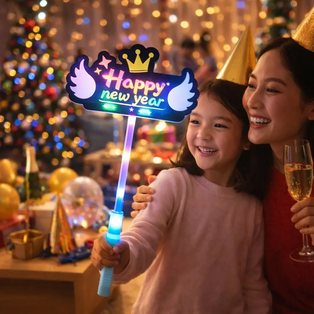 Kunststoff-LED-Glüh-Haarbänder, lustig, im Dunkeln leuchtend, Blinklicht, Stirnband, Cartoon, Neujahr, Leuchtstäbe, Neujahrsparty