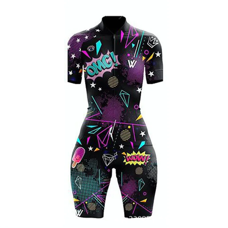 

Triathlon onesie summer women's short-sleeved mountain road bike slim cycling suit