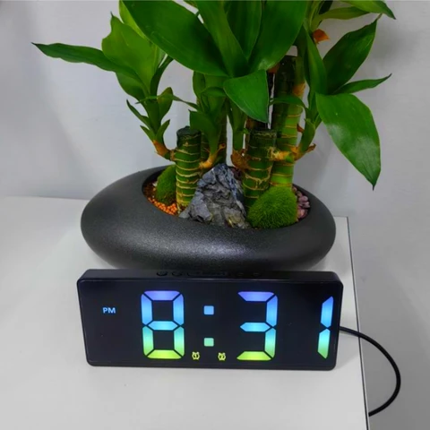 Цифровой будильник NieNie с LED-дисплеем и функцией snooze — фото товара
