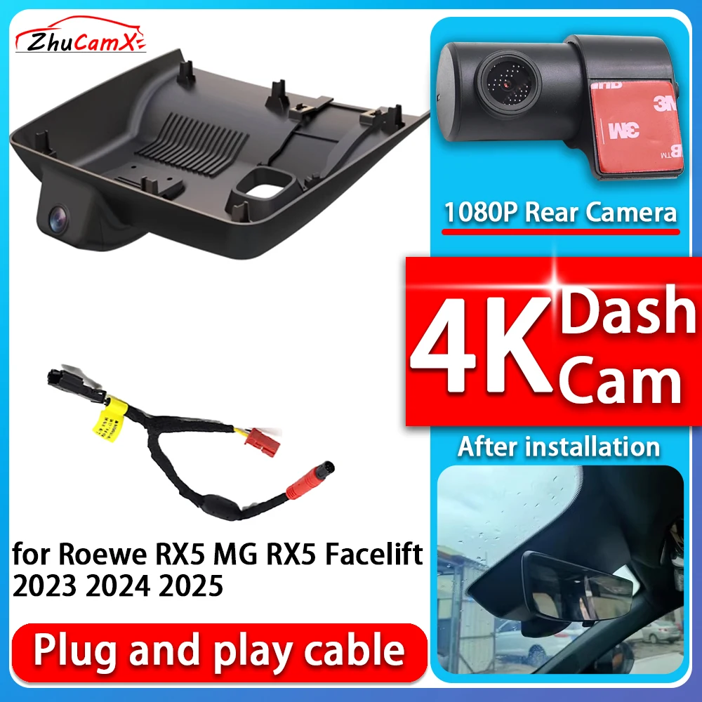 

4K 2160P Camera Plug and Play Dash Cam Video Night Vision For Roewe RX5 MG RX5 Facelift 2023 2024 2025