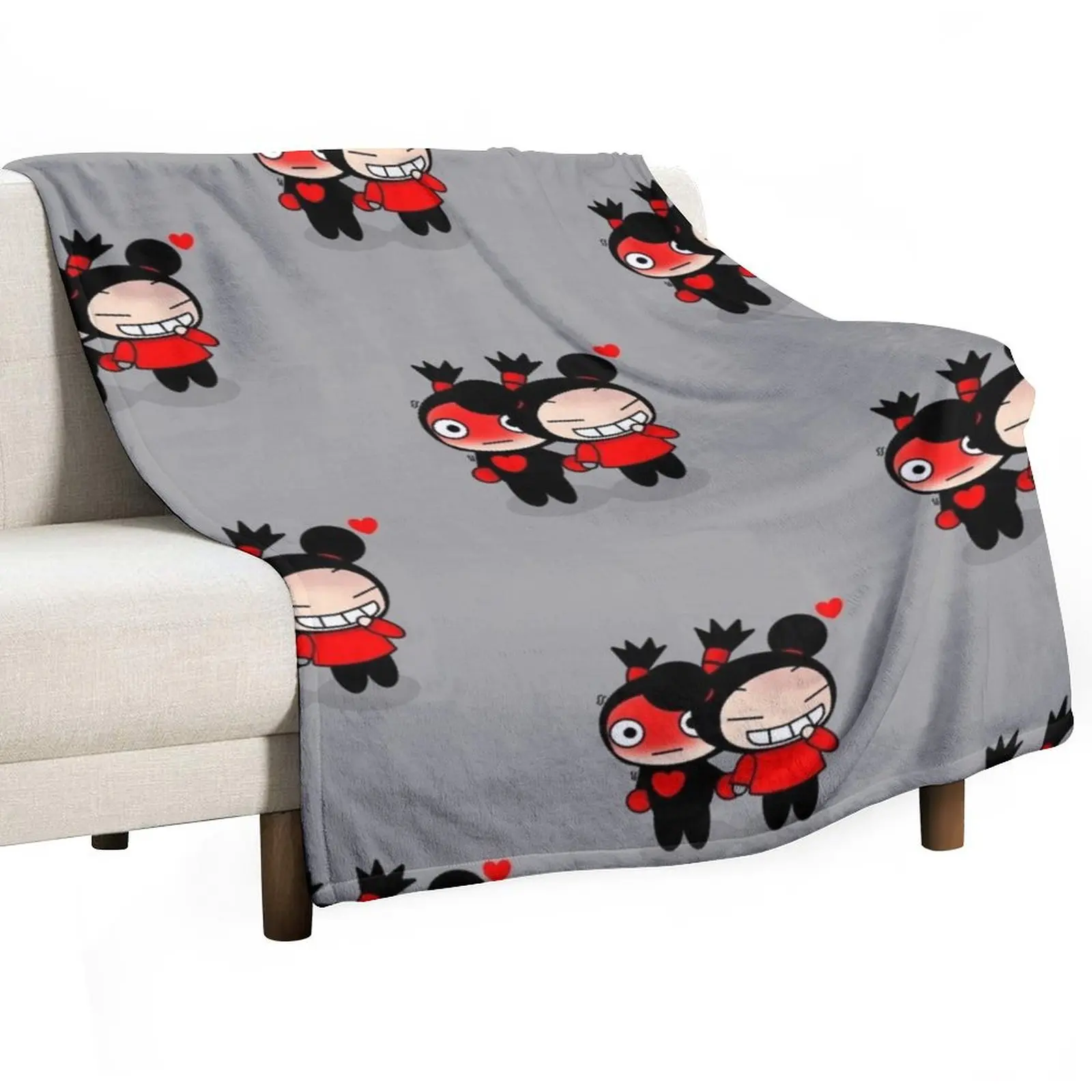 

Pucca And Garu Throw Blanket Stuffeds Decorative Sofas For Sofa Thin manga Blankets