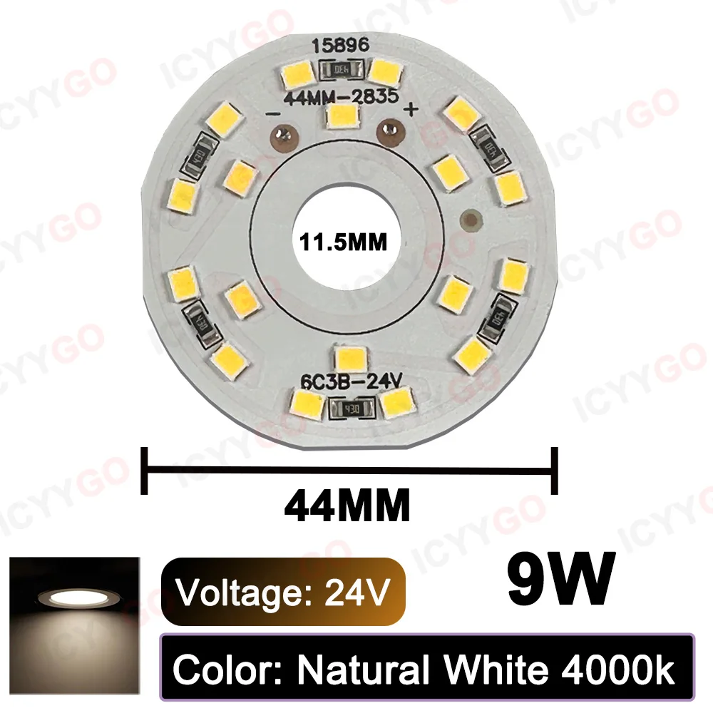10 stuks DC24V 1W 3W 5W 9W LED-lampkralen Laagspanningslampbord LED SMD2835 Chiplamp Spotlight Downlight met lasdraad