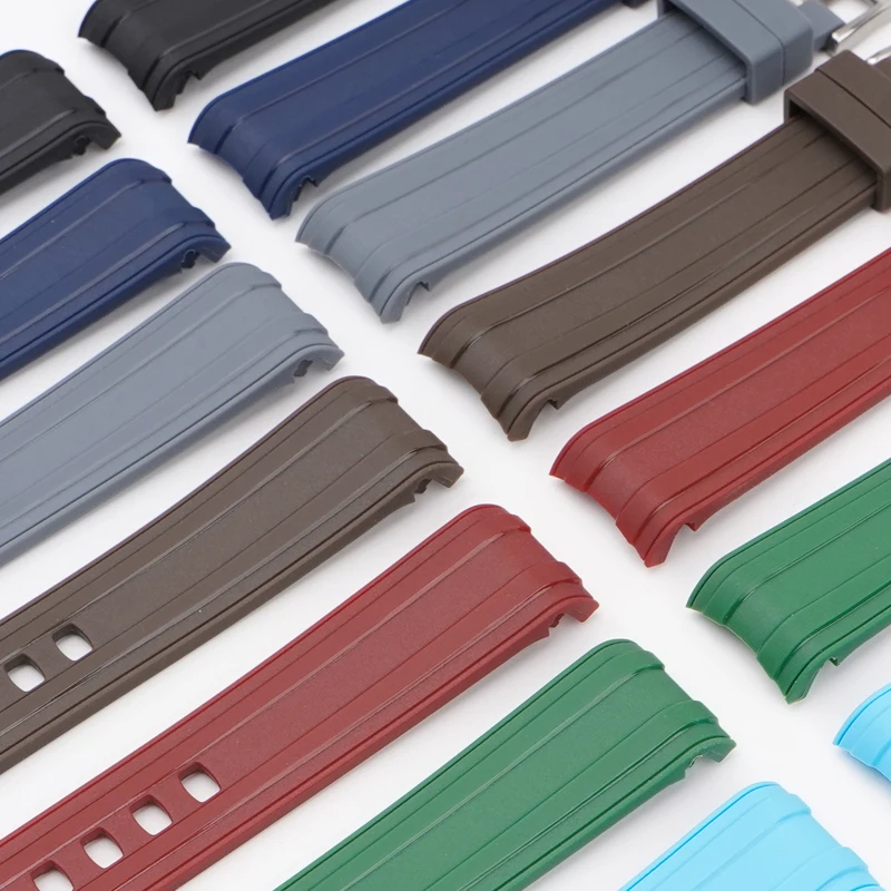 Rubber Silicone Watch Bands Fit For Omega Seamaster 300 Swatch Bracelet 20mm Soft Black Blue White Red Gray Watch Strap Belt