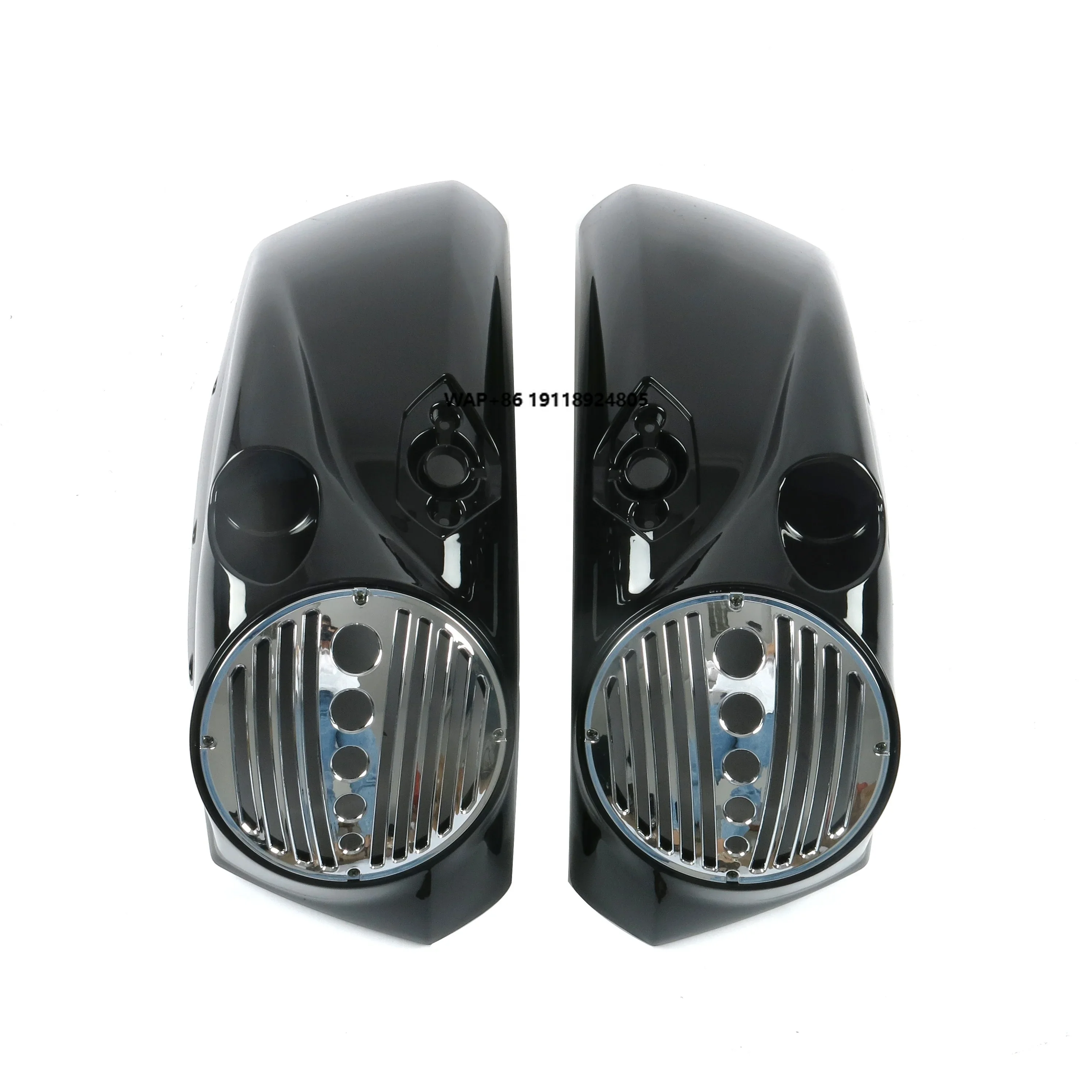ABS Motorcycle Audio Accessories 8' Saddlebag Speaker Lids with Cover for Cross Country