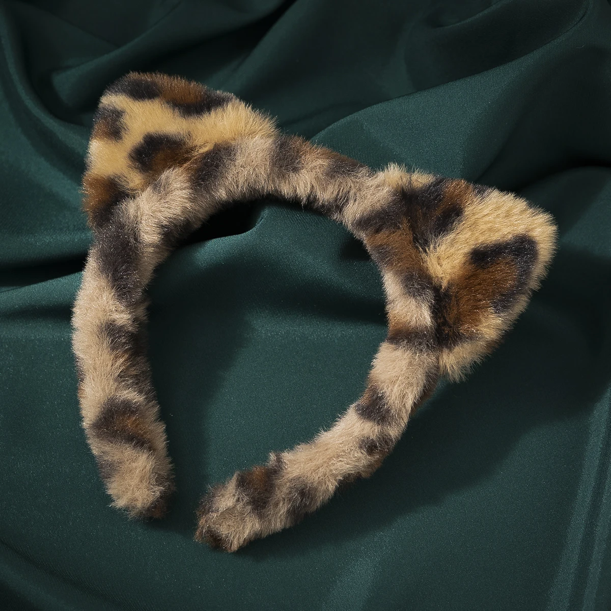 1pc Super Cute Niche Leopard Cat Ears Hairband Leopard Print Face Wash Headband Cute Bow Headdress Hair Accessories