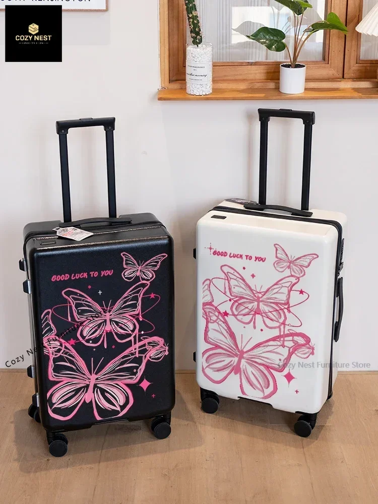 High-value suitcase female student trolley case 2024 new suitcase 20-inch small boarding password case male