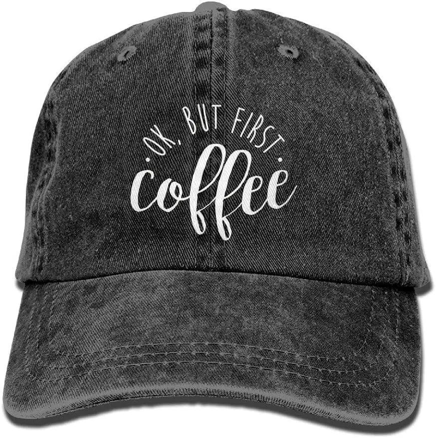 

OK BUT First Coffee Baseball Hat Men and Women Summer Sun Hat Travel Sunscreen Cap Fishing Outdoors