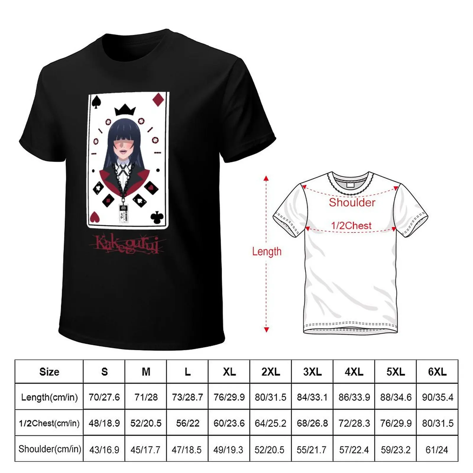 Kakegurui T-Shirt customizeds sweat anime quick drying oversized t shirt men